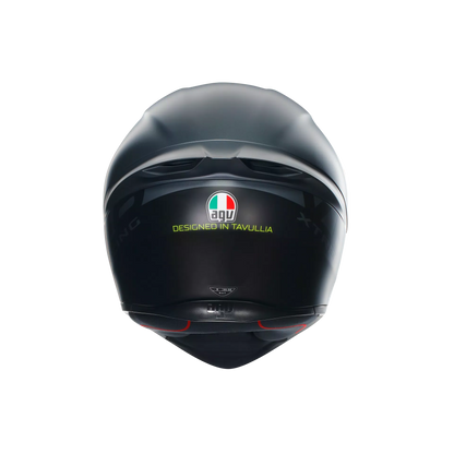 Motorcycle sports track helmet dark blue grey full face