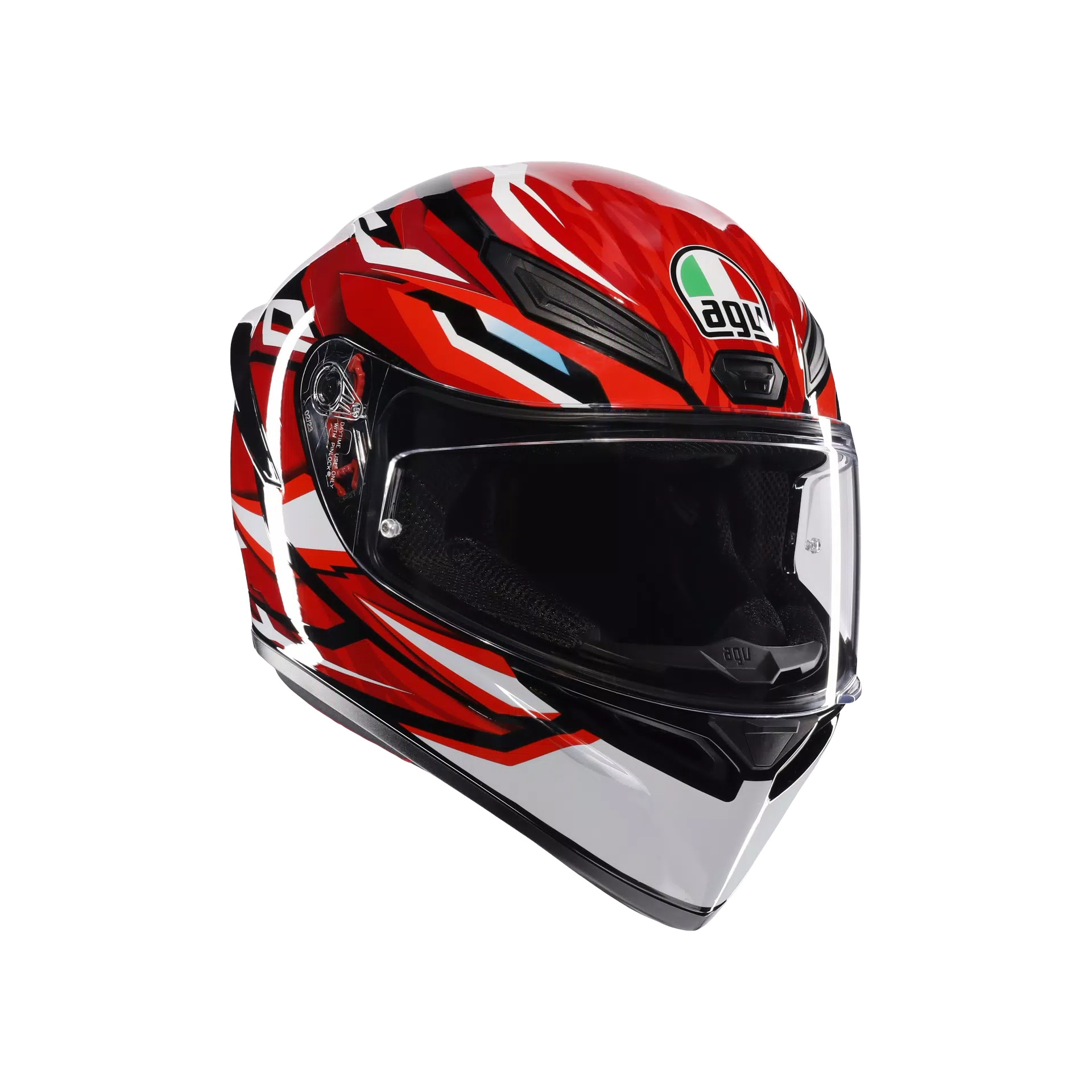 Motorcycle full face sports helmet black grey white