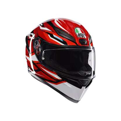 Motorcycle full face sports helmet black grey white