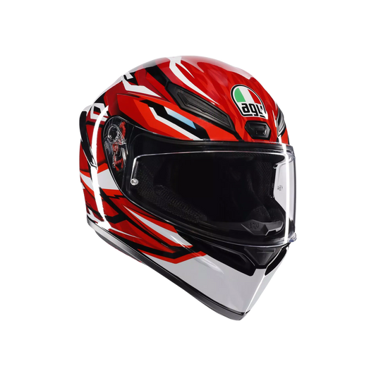 Motorcycle full face sports helmet black grey white