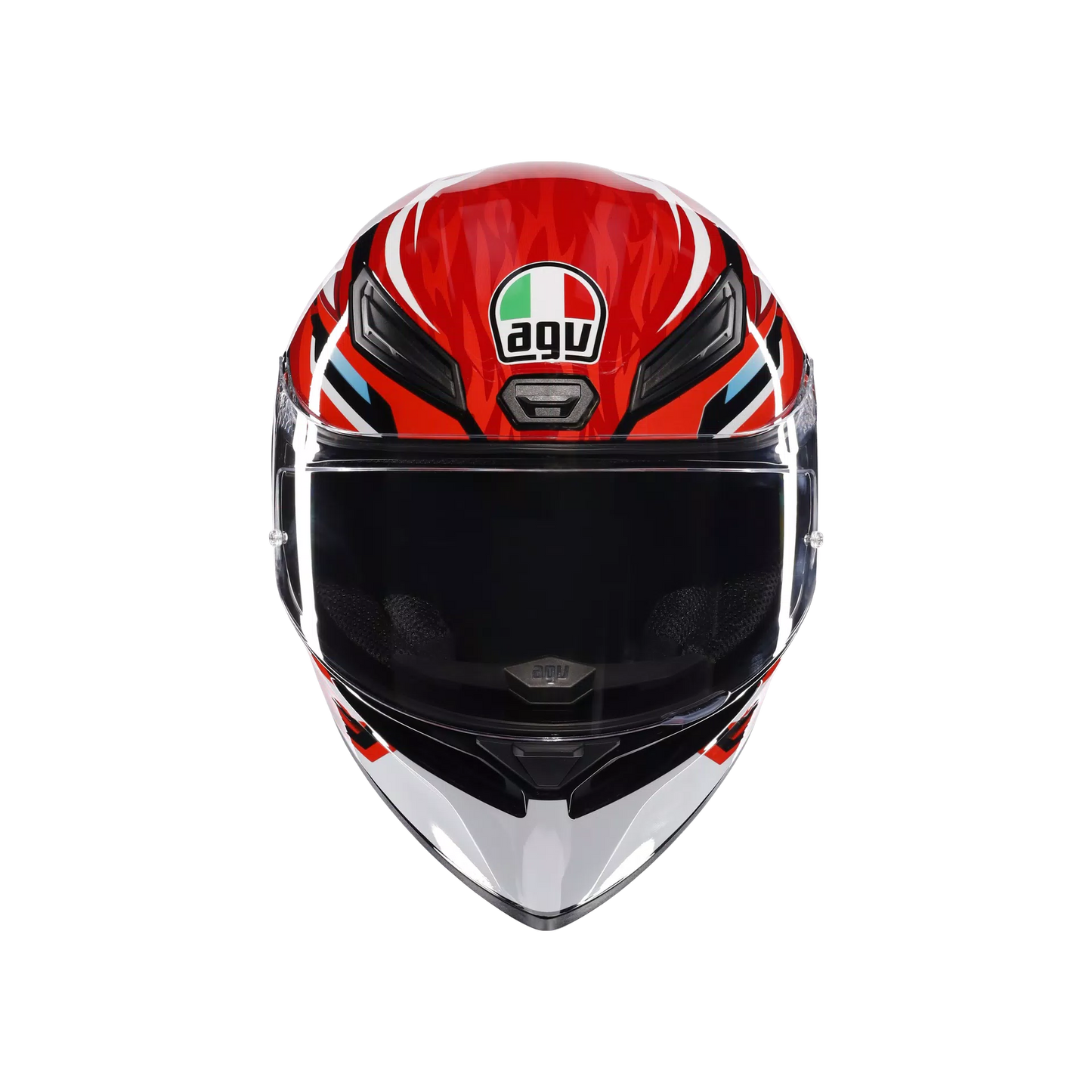 Motorcycle full face sports helmet black  red white