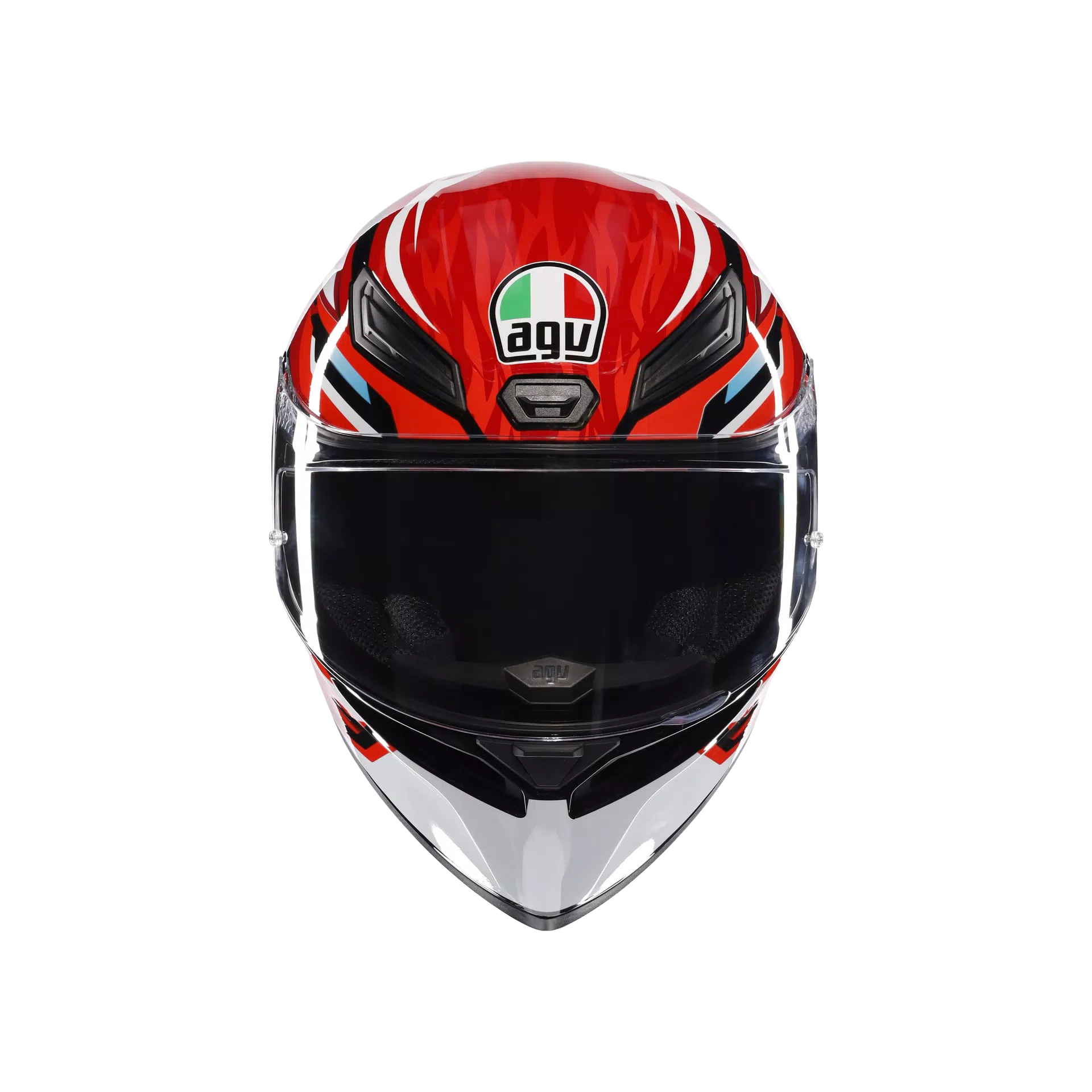 Motorcycle full face sports helmet black  red white