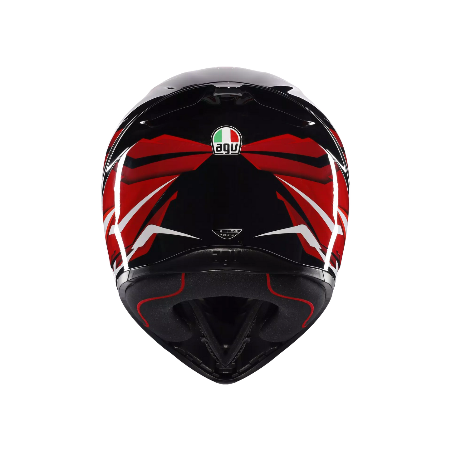 Motorcycle full face sports helmet black  red white