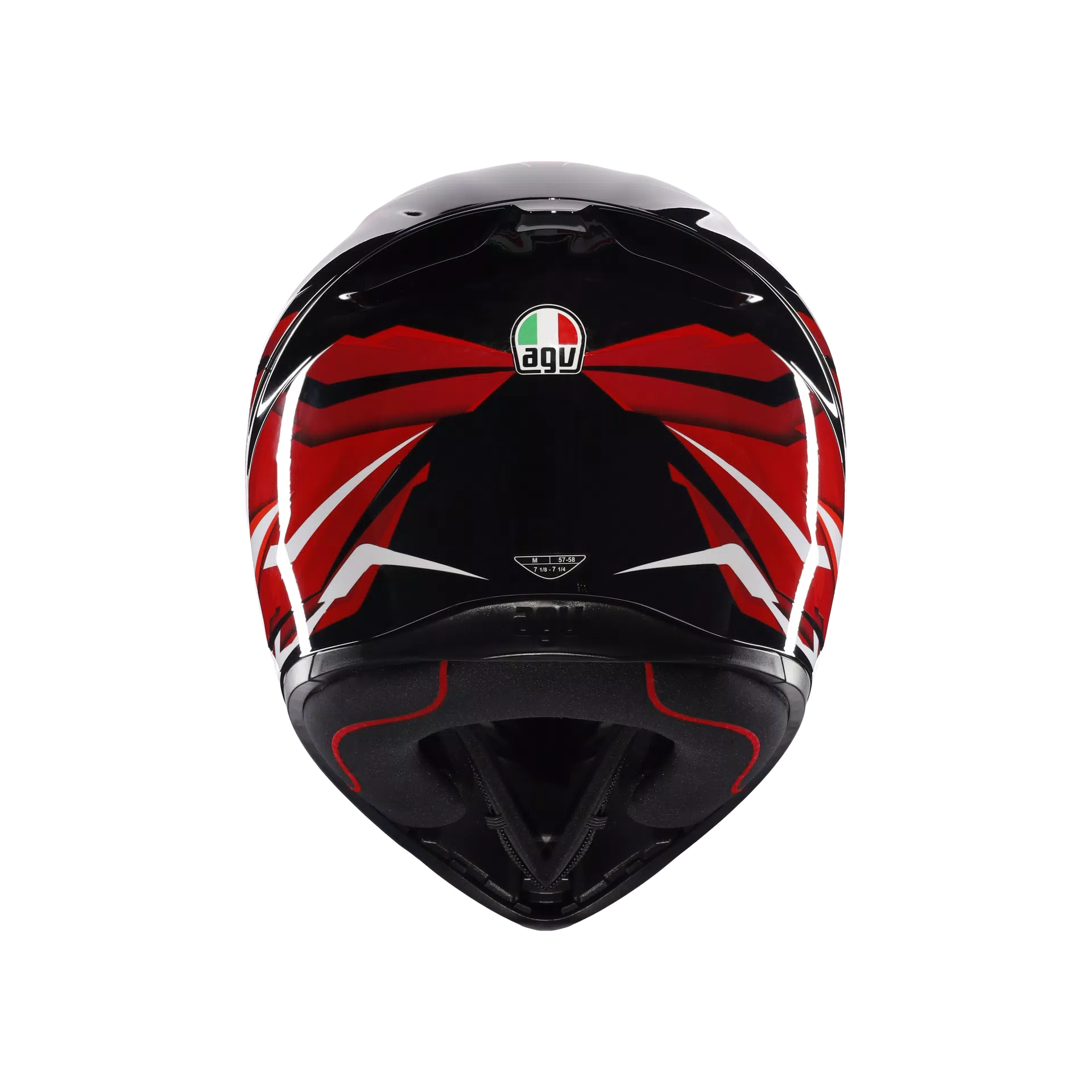 Motorcycle full face sports helmet black  red white