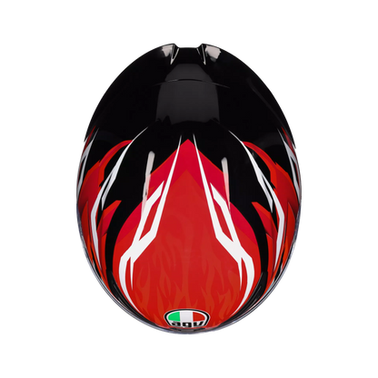 Motorcycle full face sports helmet black  red white