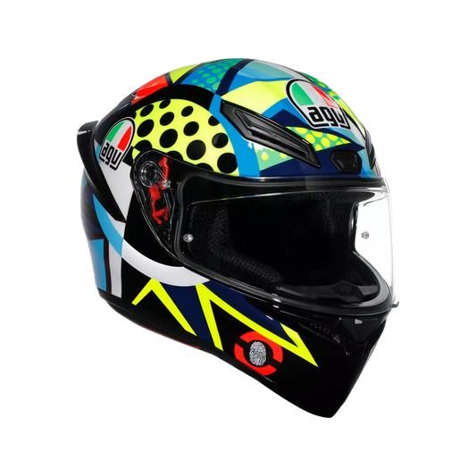 Motorcycle track helmet Multicolour rossi winter test edition
