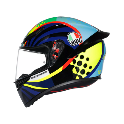Motorcycle track helmet Multicolour rossi winter test edition