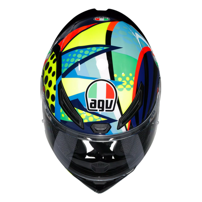 Motorcycle track helmet Multicolour rossi winter test edition