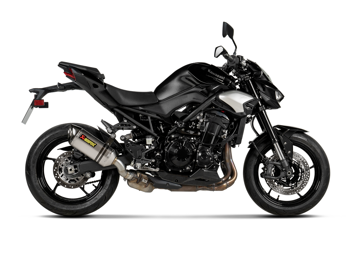 Motorcycle titanium slip on exhaust titanium with carbon fiber cap for kawasaki z900 2025 