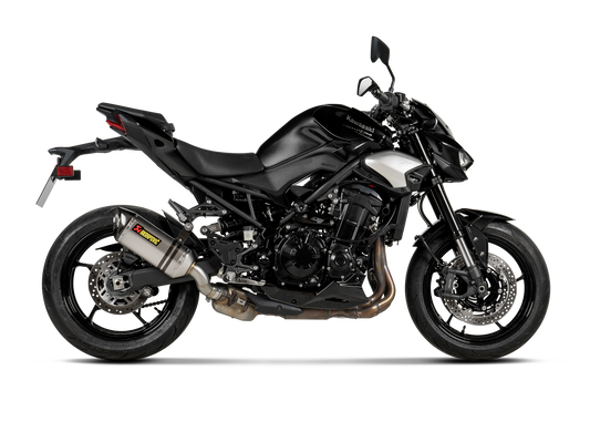 Motorcycle titanium slip on exhaust titanium with carbon fiber cap for kawasaki z900 2025 