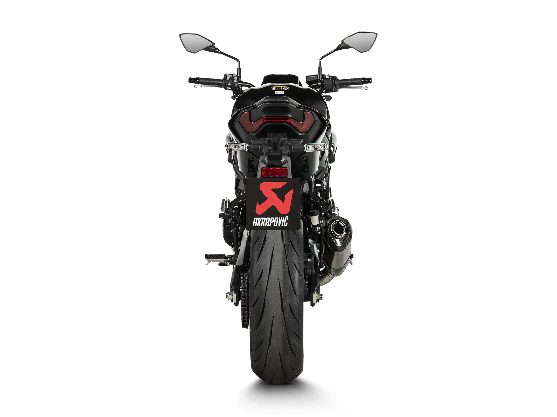 Motorcycle titanium slip on exhaust titanium with carbon fiber cap for kawasaki z900 2025 