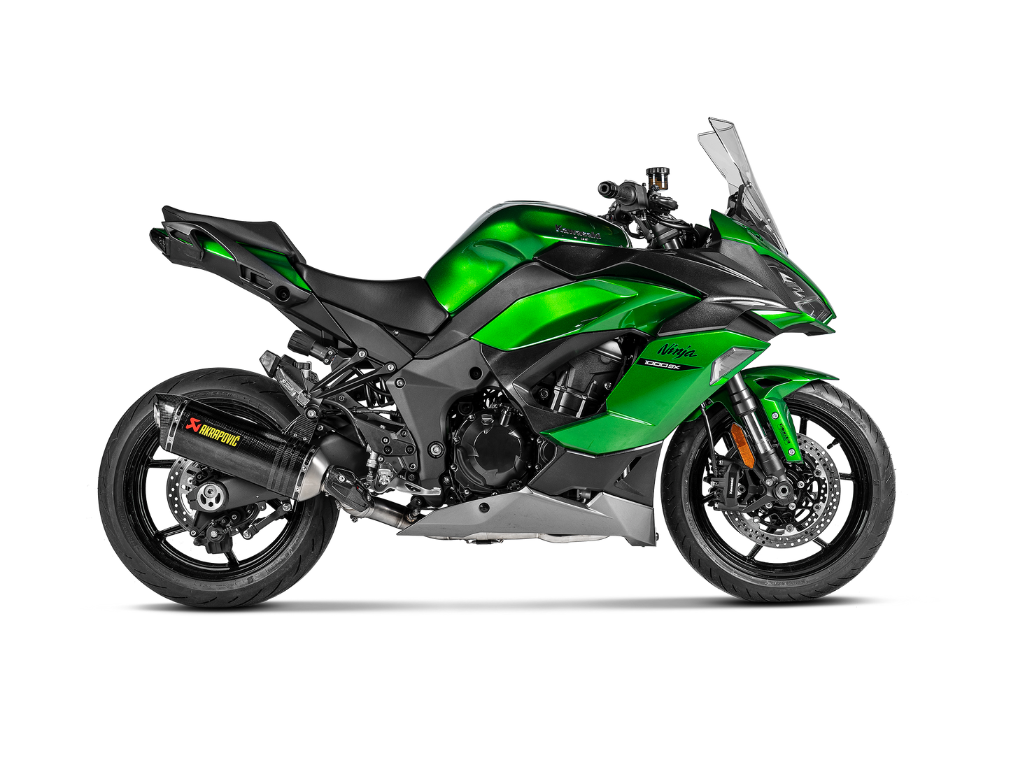 Motorcycle exhaust heat shield for Kawasaki ninja 1100/1000 sx - black carbon fiber finish 