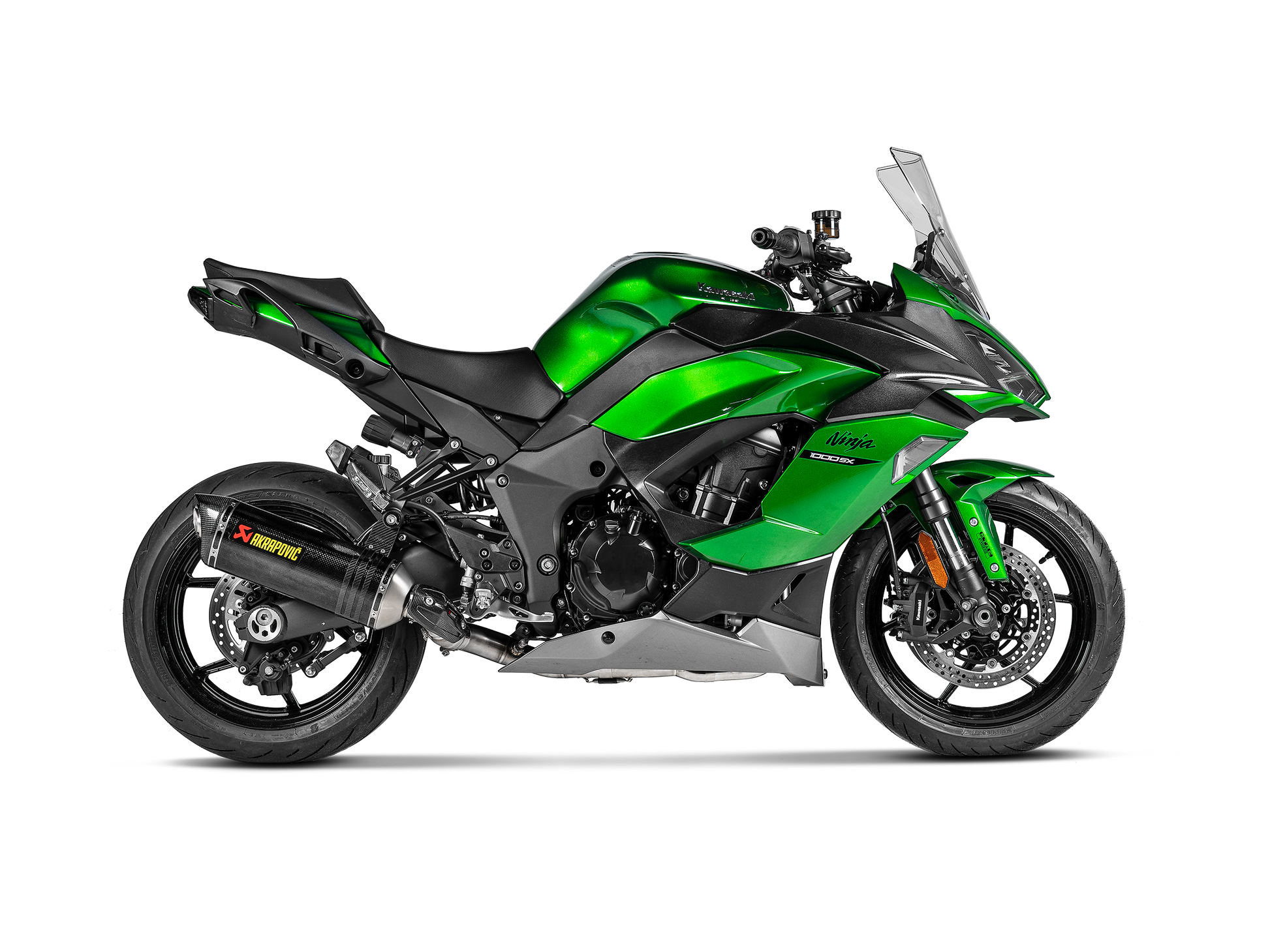 Motorcycle exhaust heat shield for Kawasaki ninja 1100/1000 sx - black carbon fiber finish 