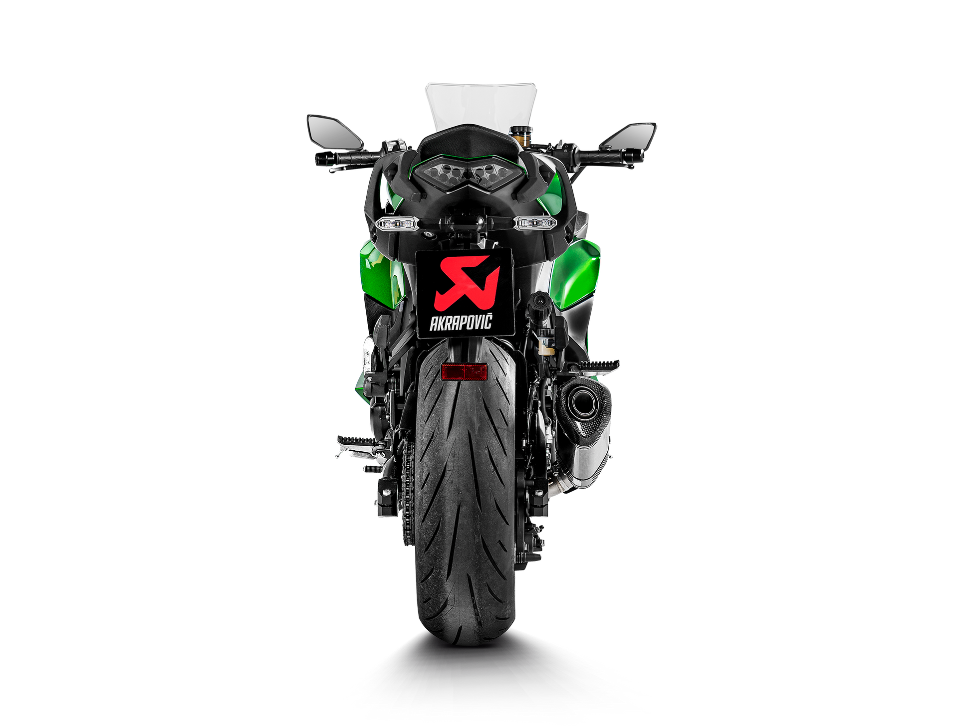 Motorcycle slip-on exhaust carbon fiber for kawasaki ninja 1000sx (2020-24)