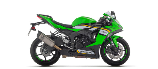 Motorcycle slip on titanium exhaust homologated for kawasaki zx6r 24+