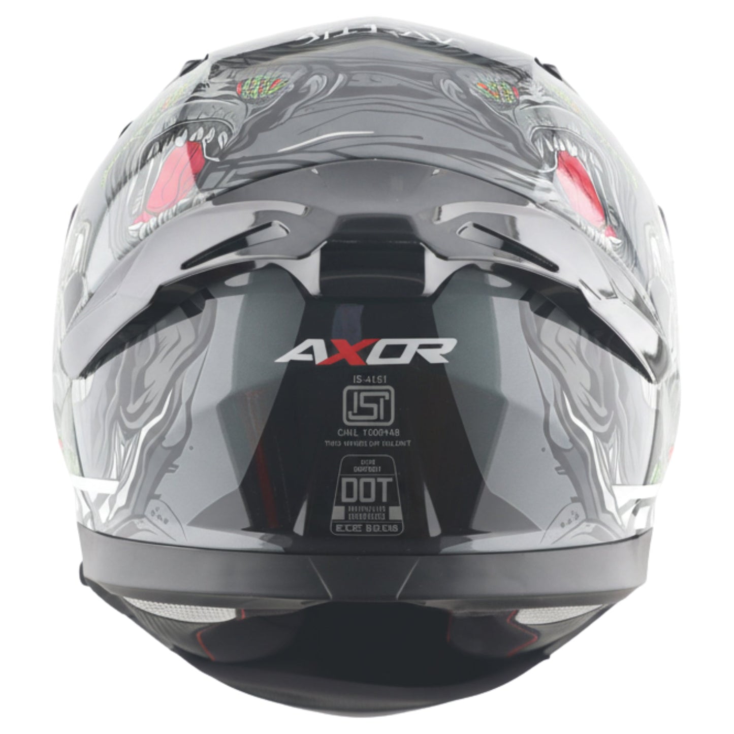 Motorcycle full face helmet black grey white graphic pinlock sun-visor touring ready 