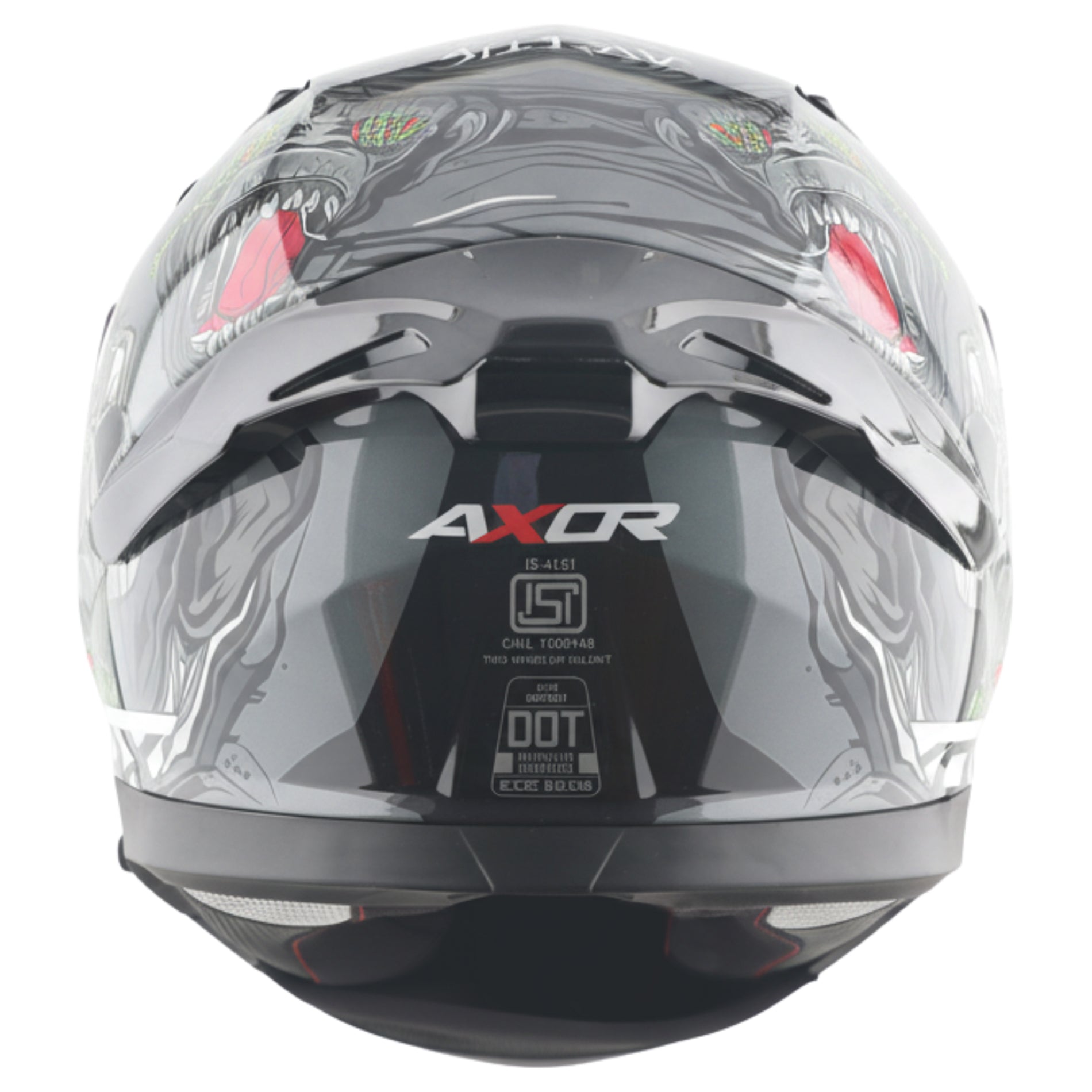 Motorcycle full face helmet black grey white graphic pinlock sun-visor touring ready 