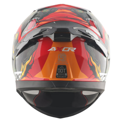 Motorcycle full face helmet red grey yellow graphic pinlock sun-visor touring ready 