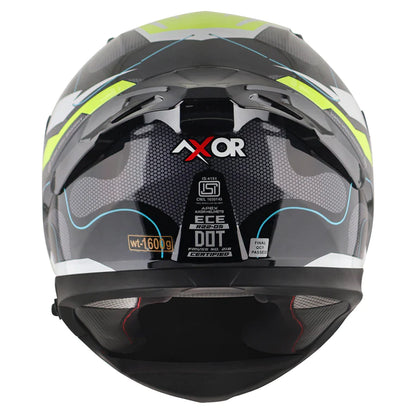 Motorcycle neon black sport helmet axor 