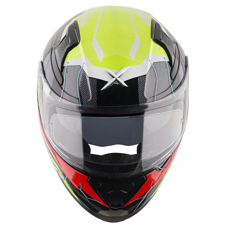 Motorcycle neon black sport helmet axor 
