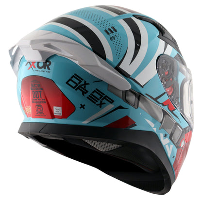 Motorcycle full face helmet Glossy blue red black with pinlock and sun-visor