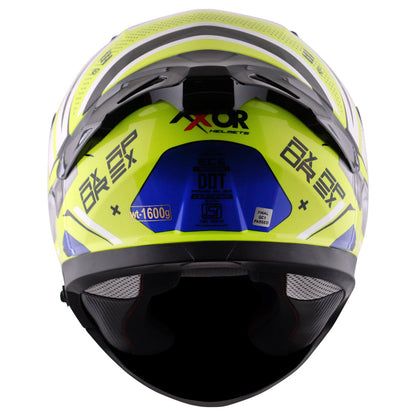 Motorcycle full face helmet Glossy light green blue black with pinlock and sun-visor
