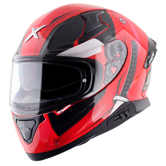 Motorcycle full face helmet black red marvel deadpool graphics (Licensed)