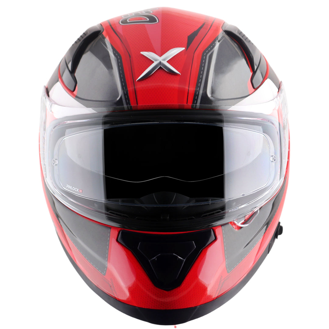 Motorcycle full face helmet black red marvel deadpool graphics (Licensed)