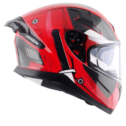 Motorcycle full face helmet black red marvel deadpool graphics (Licensed)