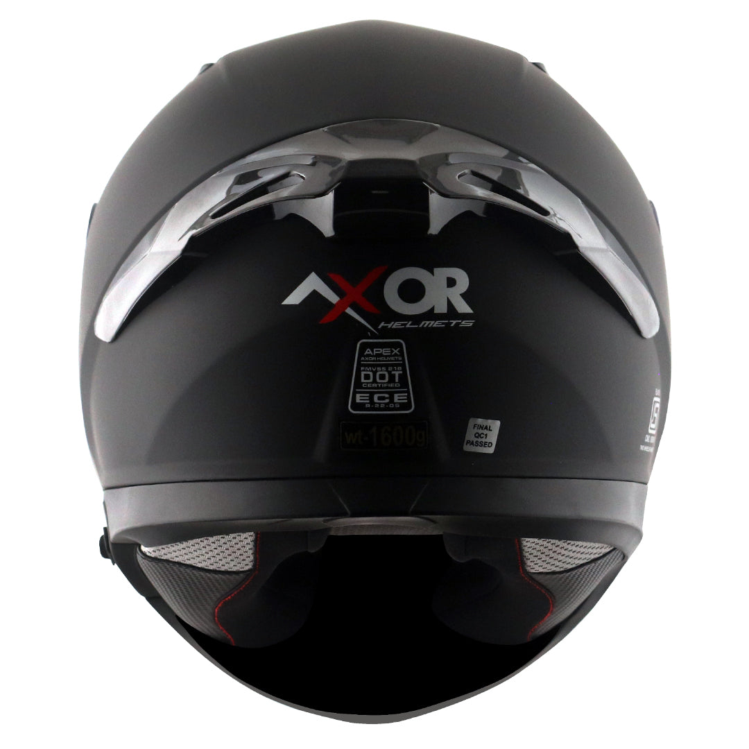 Motorcycle full face solid dull black helmet with pinlock and sunvisor