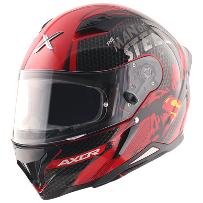 Motorcycle full face helmet dc superman black red decal pinlock ready