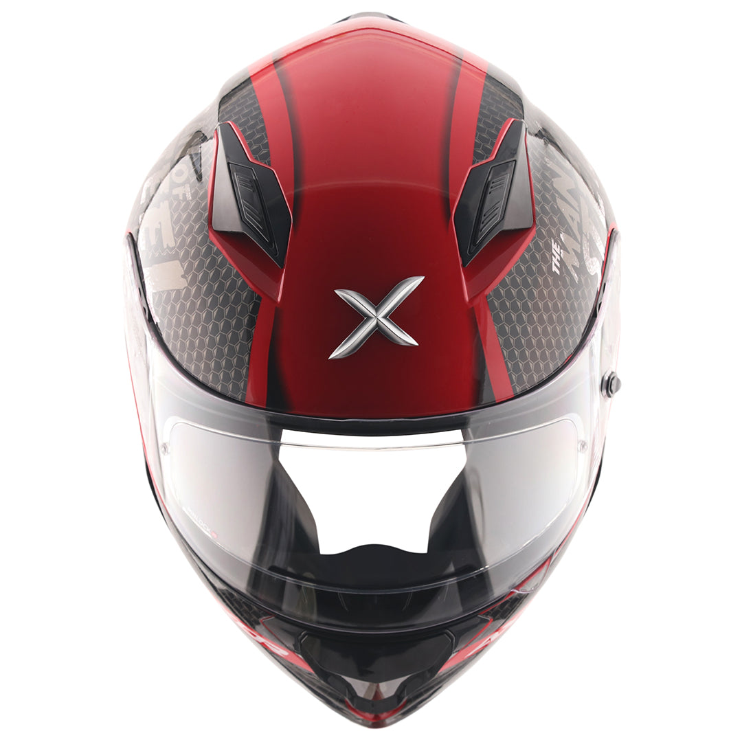 Motorcycle full face helmet dc superman black red decal pinlock ready