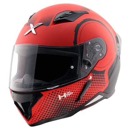 Motorcycle full face Matt red black  helmet pinlock ready ISI ECE 2206