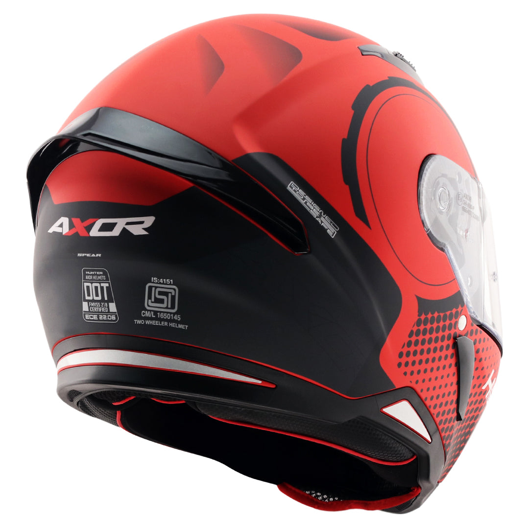 Motorcycle full face Matt red black  helmet pinlock ready ISI ECE 2206
