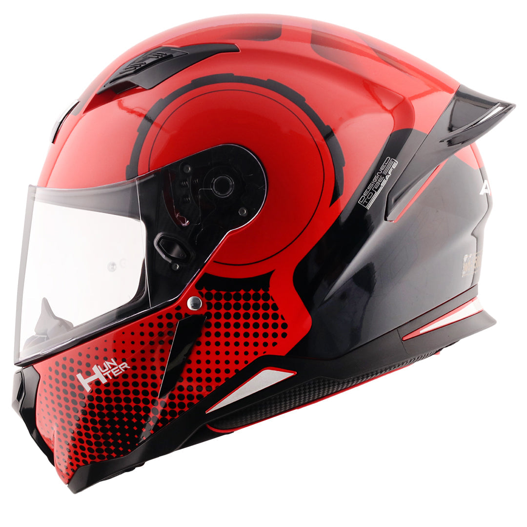 Motorcycle full face gloss red black helmet pinlock ready ISI ECE 2206