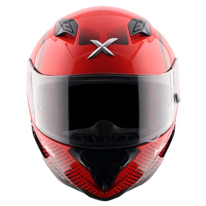 Motorcycle full face gloss red black helmet pinlock ready ISI ECE 2206