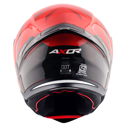 Motorcycle full face gloss red black helmet pinlock ready ISI ECE 2206