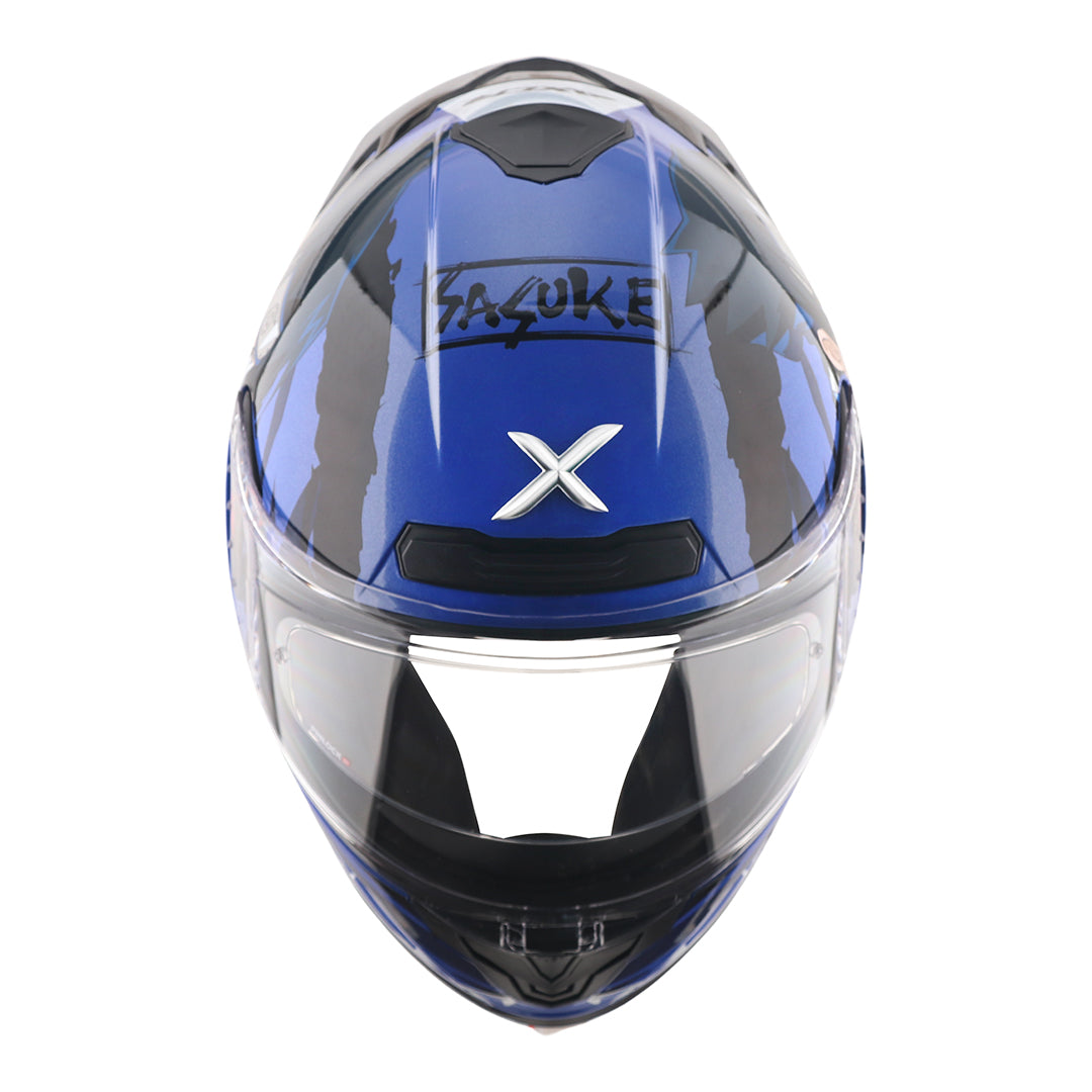 Motorcycle full face helmet Naruto - Sasuke decal glossy Pinlock 