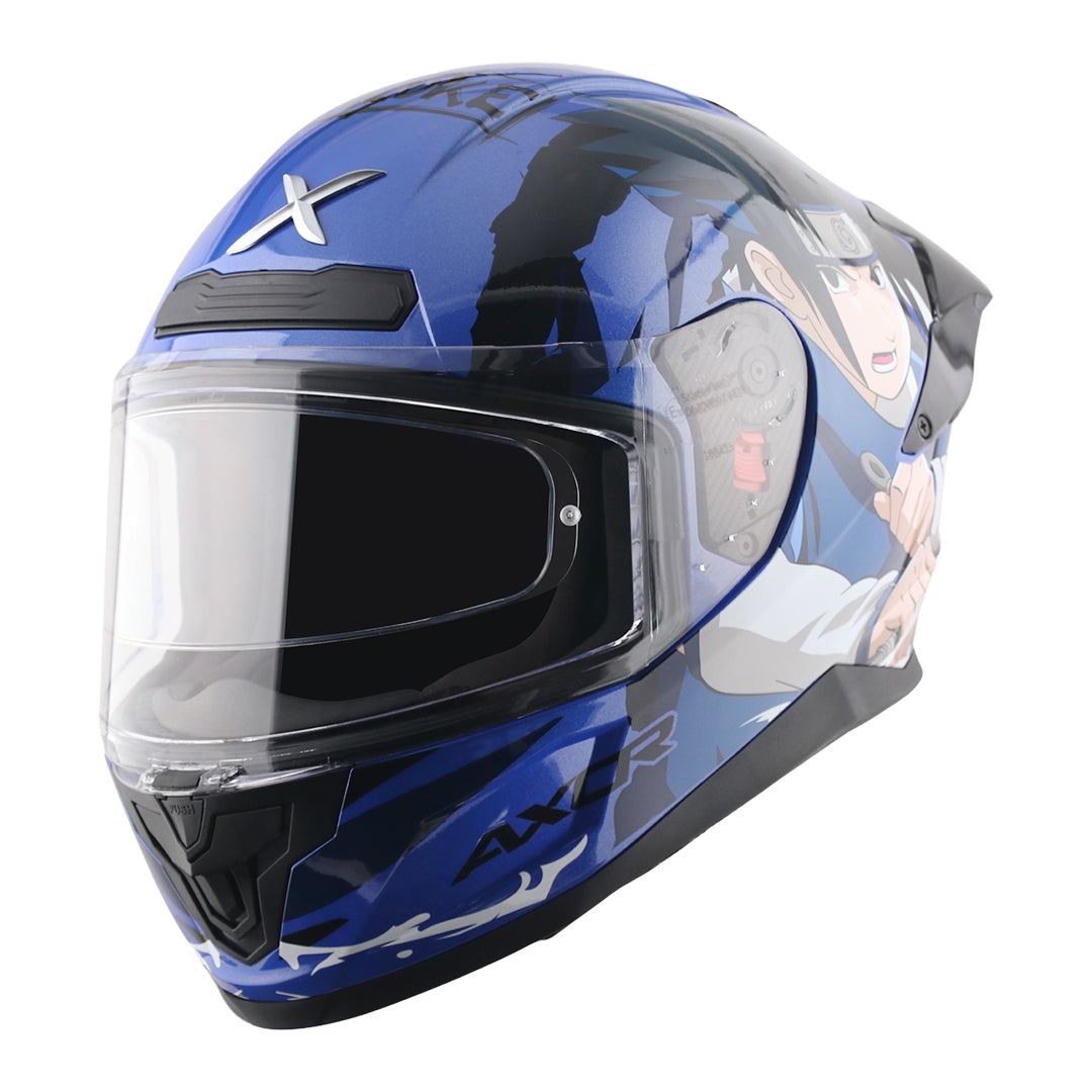 Motorcycle full face helmet Naruto - Sasuke decal glossy Pinlock 