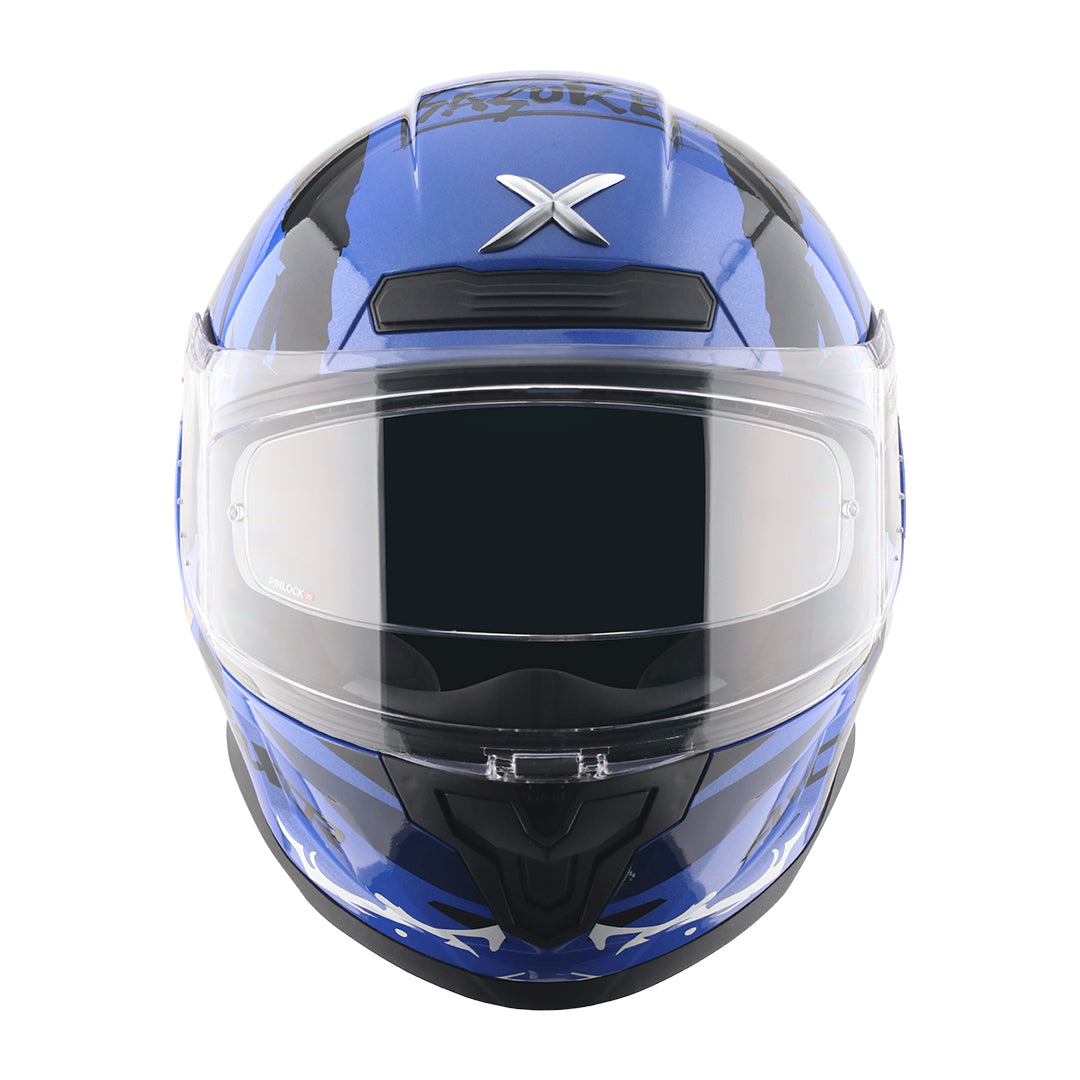 Motorcycle full face helmet Naruto - Sasuke decal glossy Pinlock 