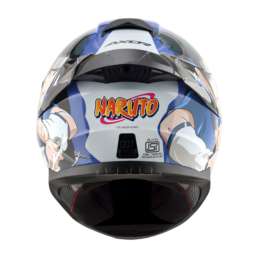 Motorcycle full face helmet Naruto - Sasuke decal glossy Pinlock 
