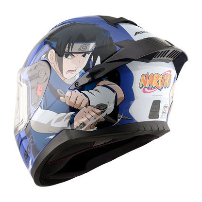 Motorcycle full face helmet Naruto - Sasuke decal glossy Pinlock 
