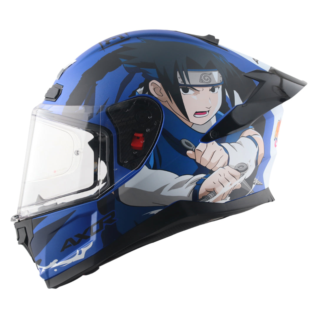 Motorcycle full face helmet Naruto - Sasuke decal matt Pinlock 
