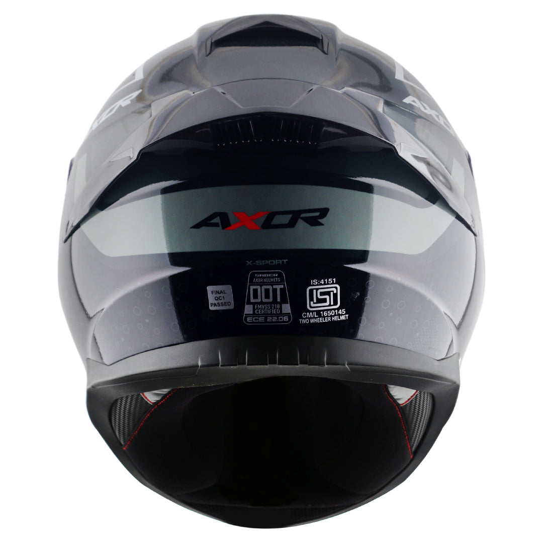 Motorcycle full face helmet glossy blue black pinlock , dot ece