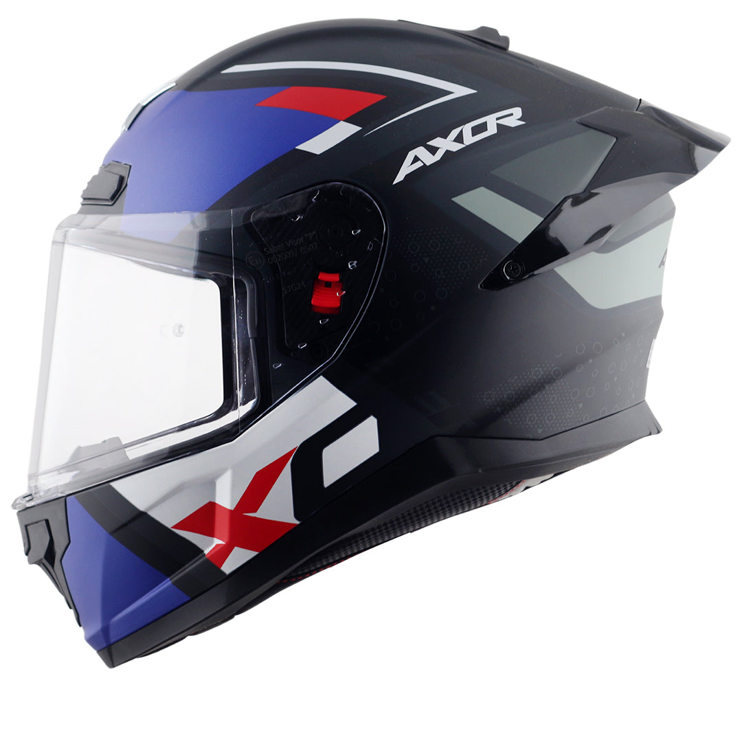 Motorcycle full face helmet Matt blue black pinlock , dot ece