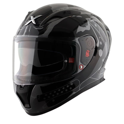 Motorcycle full face helmet gloss black DC batman decal pinlock dual-visor