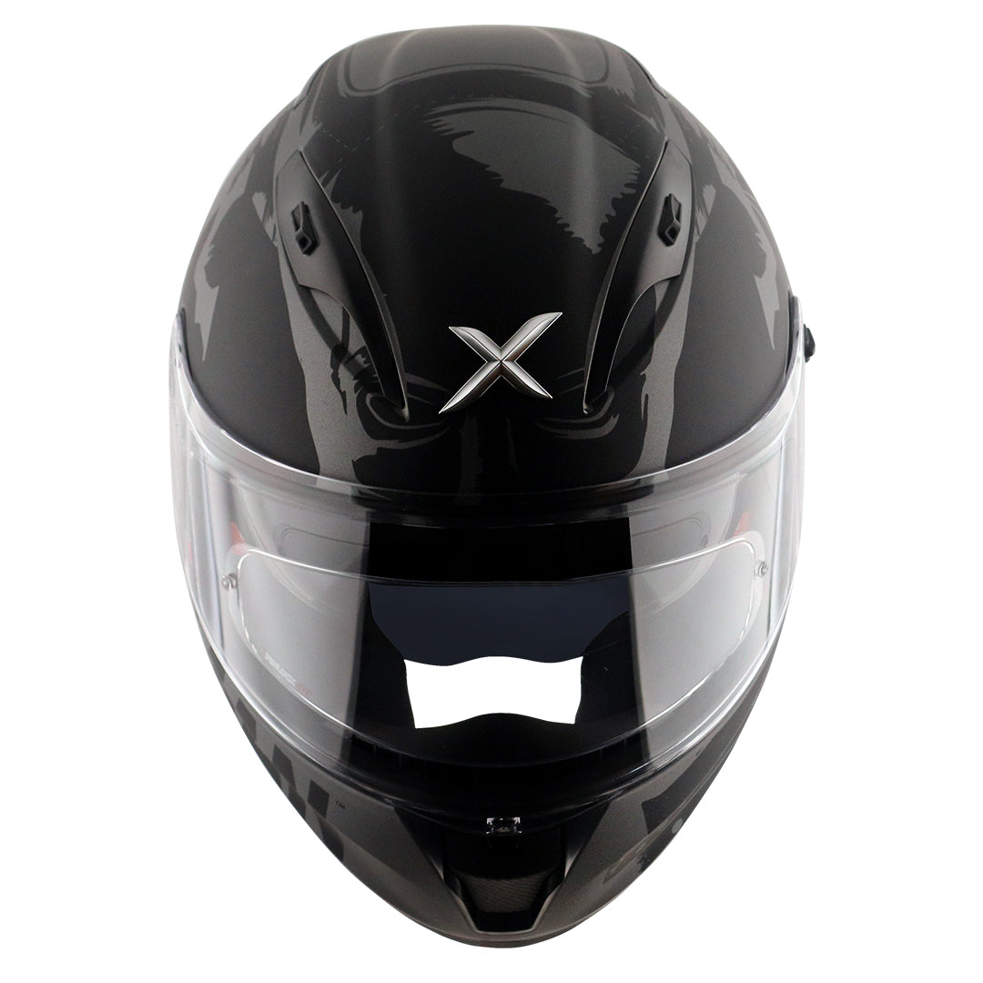 Motorcycle full face helmet matt grey black DC batman decal pinlock dual-visor