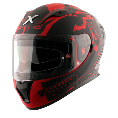Motorcycle full face helmet matt red black DC batman decal pinlock dual-visor
