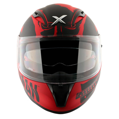 Motorcycle full face helmet matt red black DC batman decal pinlock dual-visor