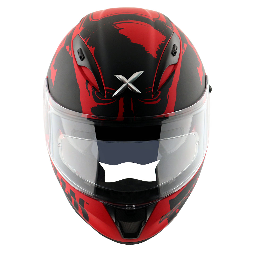 Motorcycle full face helmet matt red black DC batman decal pinlock dual-visor